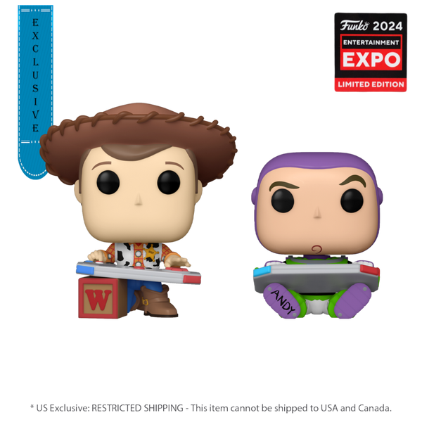 Toy Story - Woody & Buzz Gaming C2E2 2024 Pop! Vinyl 2 Pack [RS]