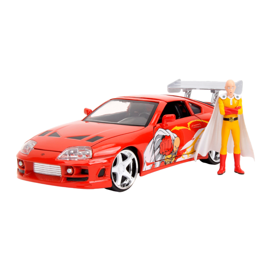 One Punch Man - Saitama with 1995 Toyota Supra V2 1:24 Scale Diecast V