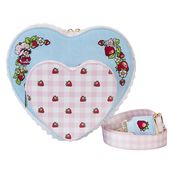 Strawberry Shortcake - Denim Heart Crossbody Bag