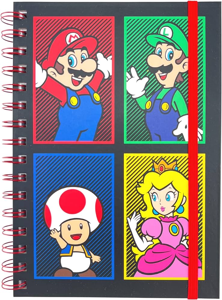 Super Mario - Character Panels - A5 Notebook