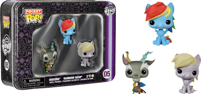 My Little Pony Discord, Rainbow Dash Derpy Pocket Pop! 3-Pack Tin