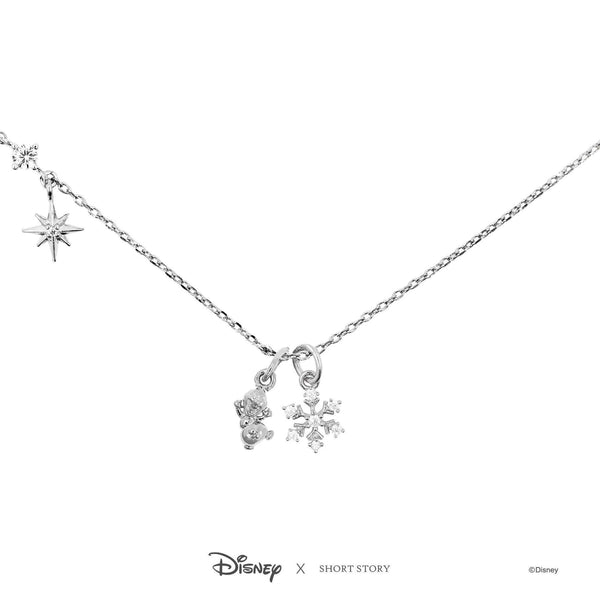 Disney - Frozen - Olaf and Snowflake Necklace (Silver)
