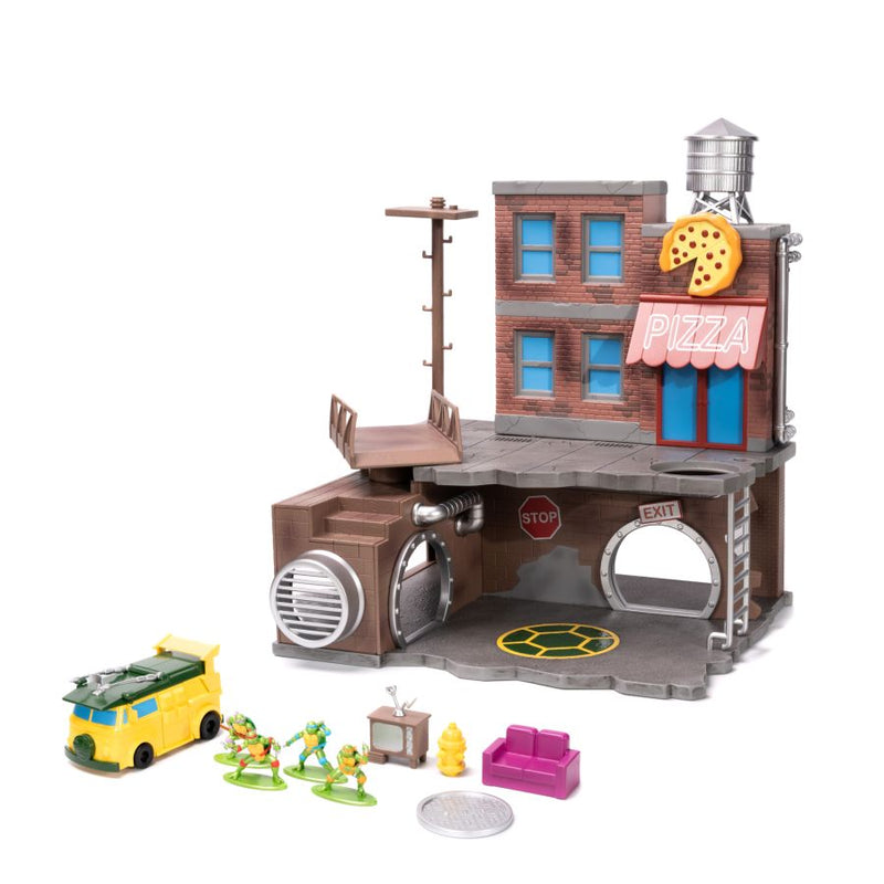 Teenage Mutant Ninja Turtles - Turtle Lair Nanoscene Value Box with 4 Figures
