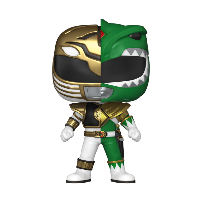 Power Rangers - White/Green Ranger Split Pop! Vinyl [RS] Limited Edition
