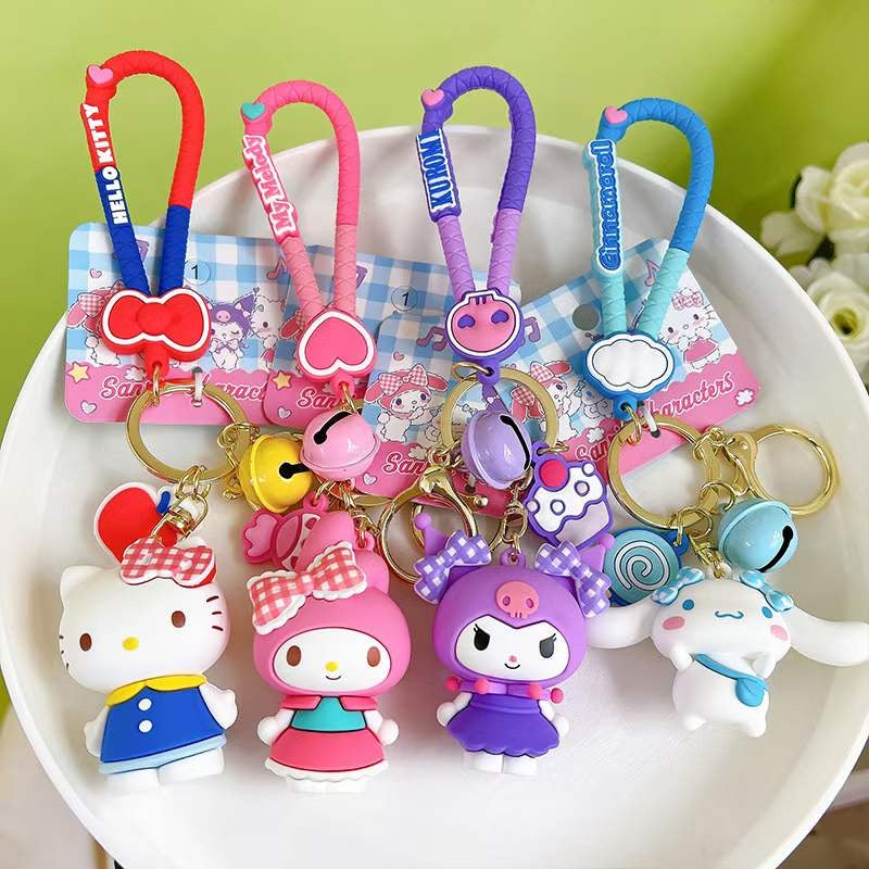 Sanrio - Hello Kitty & Friends Plaid Bow Vinyl Keychain