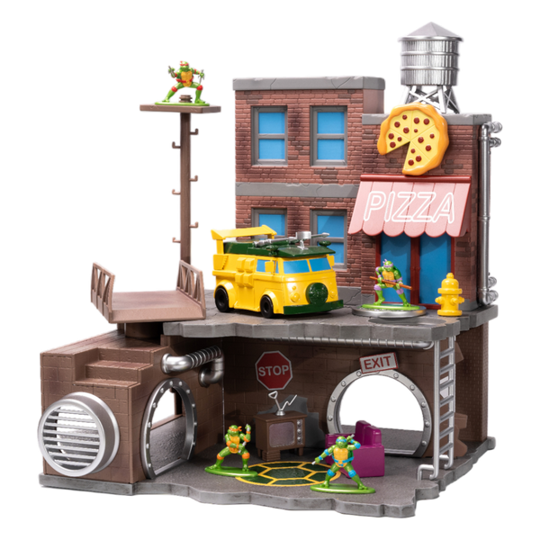 Teenage Mutant Ninja Turtles - Turtle Lair Nanoscene Value Box with 4 Figures
