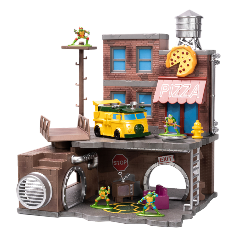 Teenage Mutant Ninja Turtles - Turtle Lair Nanoscene Value Box with 4 Figures