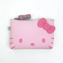 NUU - Small Hello Kitty Face Pink Zipper Pouch