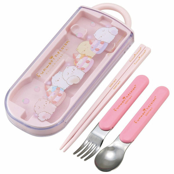 Sanrio - Funwari Necolon Slide Cutlery Trio Set