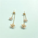 White Sakura Drop Earrings