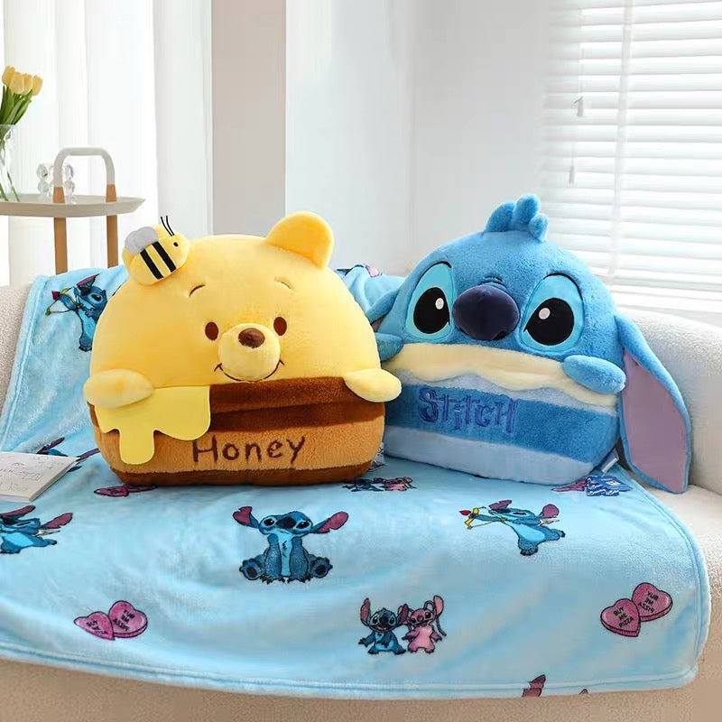 Disney - Stitch Plush Cushion with Blanket