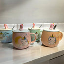 Kawaii Chibi Unicorn Mug with Lid and Spoon