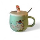 Kawaii Chibi Unicorn Mug with Lid and Spoon