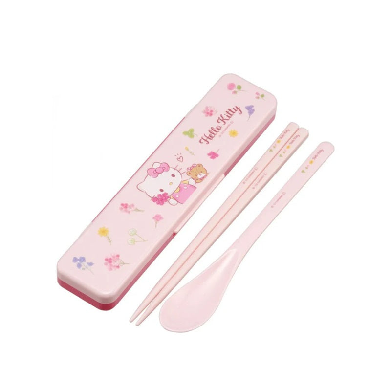 Hello Kitty Flower Chopsticks and Spoon Set