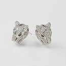 Panther Stud Earrings - Silver