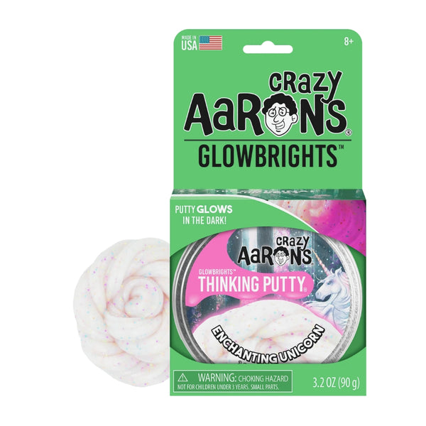 Crazy Aaron's Thinking Putty - Glow Brights - Enchanting Unicorn