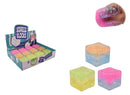 Squishy Two Tone Glitter Cube