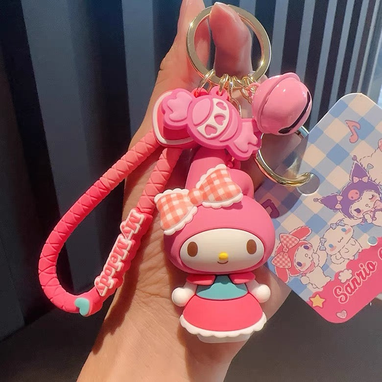 Sanrio - Hello Kitty & Friends Plaid Bow Vinyl Keychain