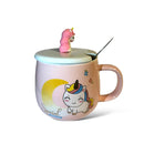 Kawaii Chibi Unicorn Mug with Lid and Spoon