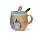 Kawaii Chibi Unicorn Mug with Lid and Spoon
