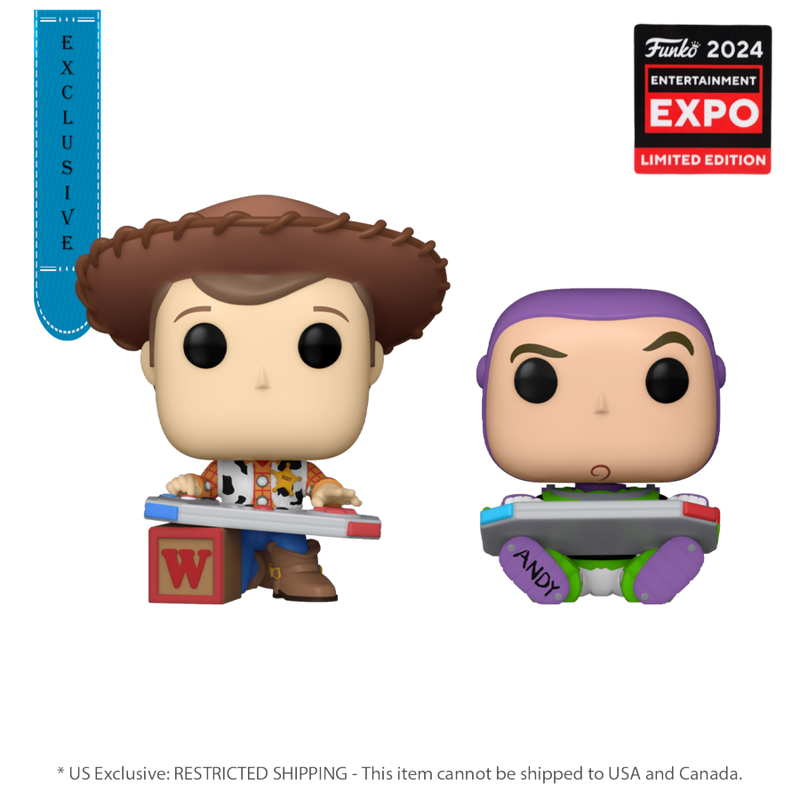 Toy Story - Woody & Buzz Gaming C2E2 2024 Pop! Vinyl 2 Pack [RS]