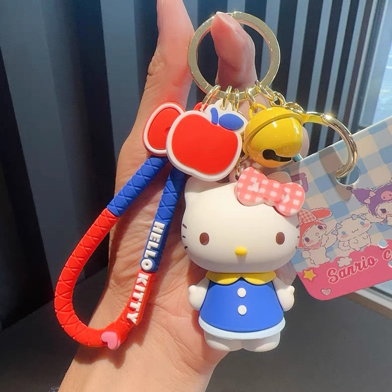 Sanrio - Hello Kitty & Friends Plaid Bow Vinyl Keychain