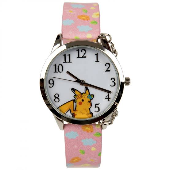 Pokémon - Pikachu Pink Floral Watch with Charms