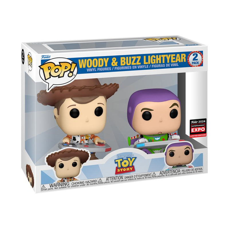 Toy Story - Woody & Buzz Gaming C2E2 2024 Pop! Vinyl 2 Pack [RS]