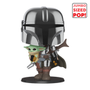 Star Wars: The Mandalorian - Mandalorian with Child Chrome 10" Pop! Vinyl