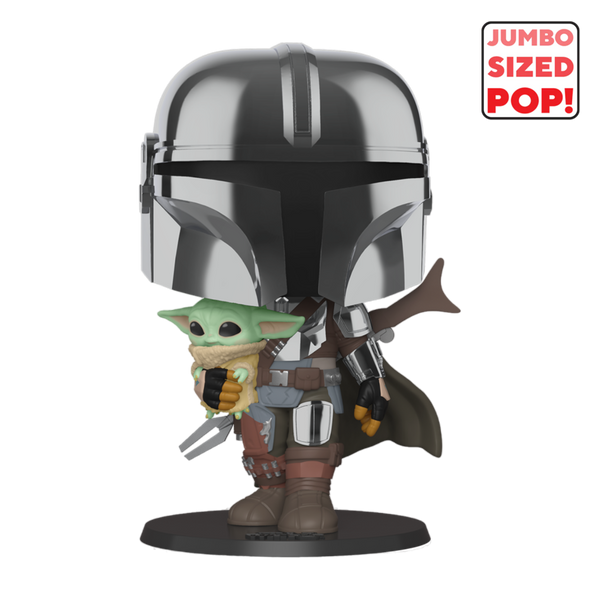 Star Wars: The Mandalorian - Mandalorian with Child Chrome 10" Pop! Vinyl