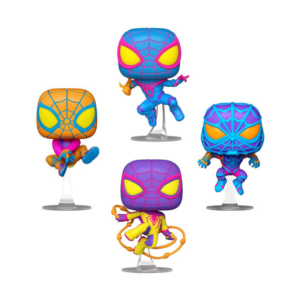 Spider-Man - Miles Morales Blacklight Pop! Vinyl 4-Pack [RS]