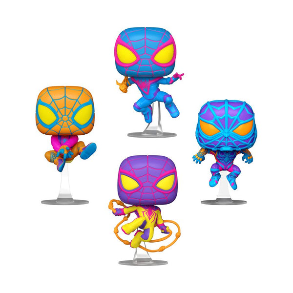 Spider-Man - Miles Morales Blacklight Pop! Vinyl 4-Pack [RS]