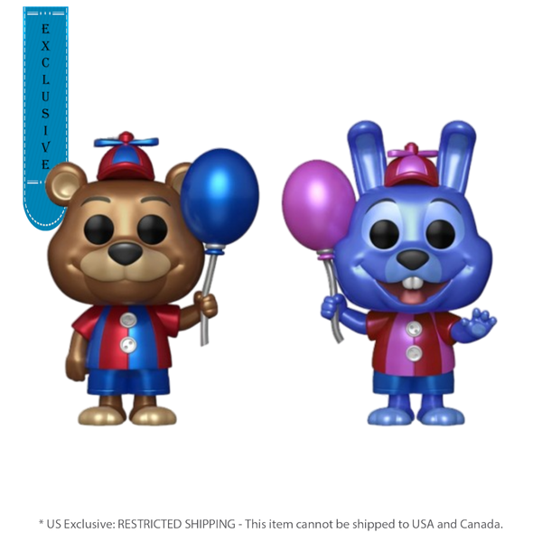 Five Nights At Freddy's - Balloon Bonnie & Freddy Metallic Pop! Vinyl 2-Pack [RS]