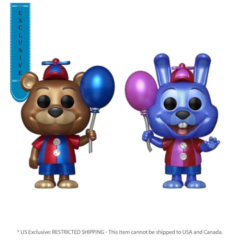 Five Nights At Freddy's - Balloon Bonnie & Freddy Metallic Pop! Vinyl 2-Pack [RS]