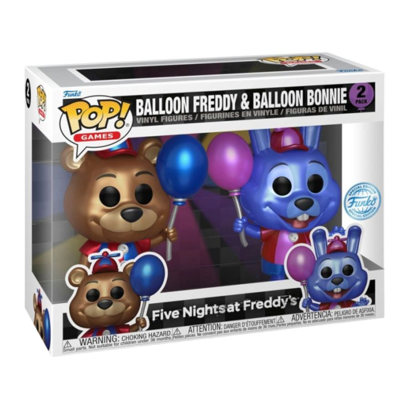 Five Nights At Freddy's - Balloon Bonnie & Freddy Metallic Pop! Vinyl 2-Pack [RS]