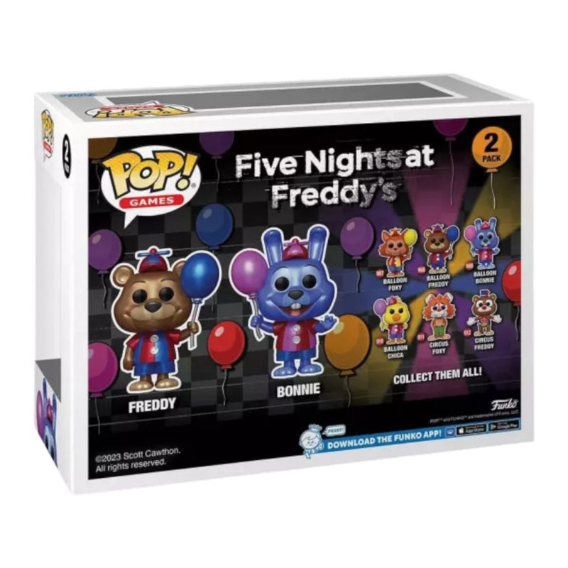 Five Nights At Freddy's - Balloon Bonnie & Freddy Metallic Pop! Vinyl 2-Pack [RS]