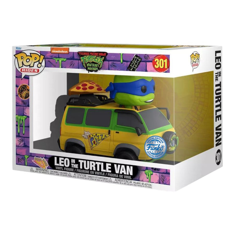 Teenage Mutant Ninja Turtles: Mutant Mayhem - Leonardo in Turtle Van Pop! Ride [RS]
