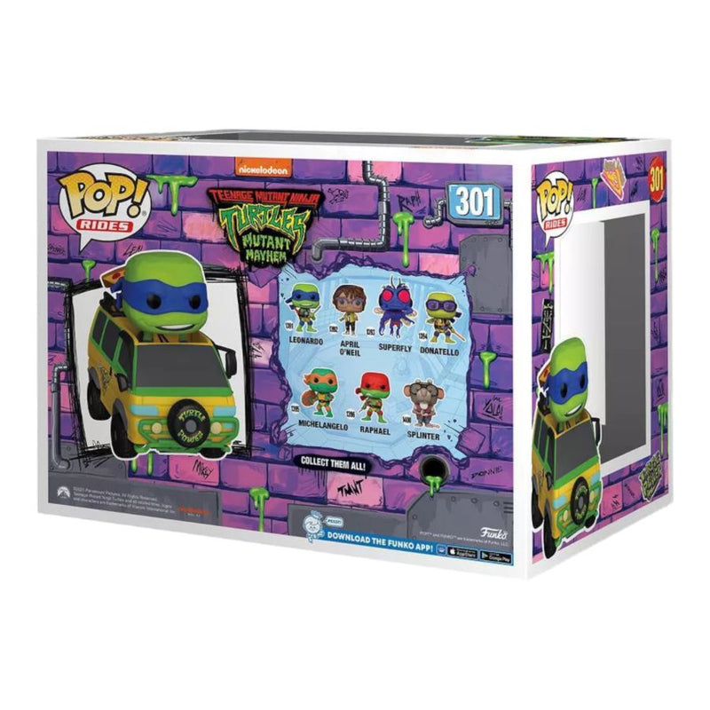 Teenage Mutant Ninja Turtles: Mutant Mayhem - Leonardo in Turtle Van Pop! Ride [RS]