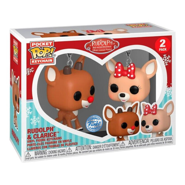 Rudolph - Rudolph & Clarice Pocket Pop! Keychain 2-Pack [RS]