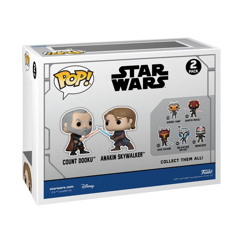 Star Wars: The Clone Wars - Anakin Skywalker Vs Count Dooku Pop! Vinyl 2-Pack [RS]