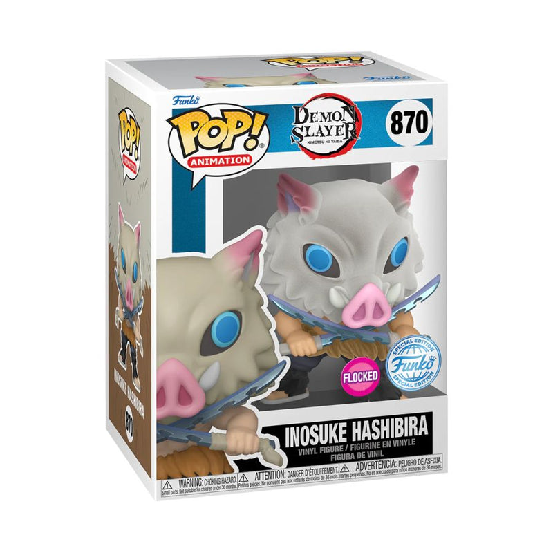 Demon Slayer - Inosuke Hashibira Flocked Pop! Vinyl [RS]