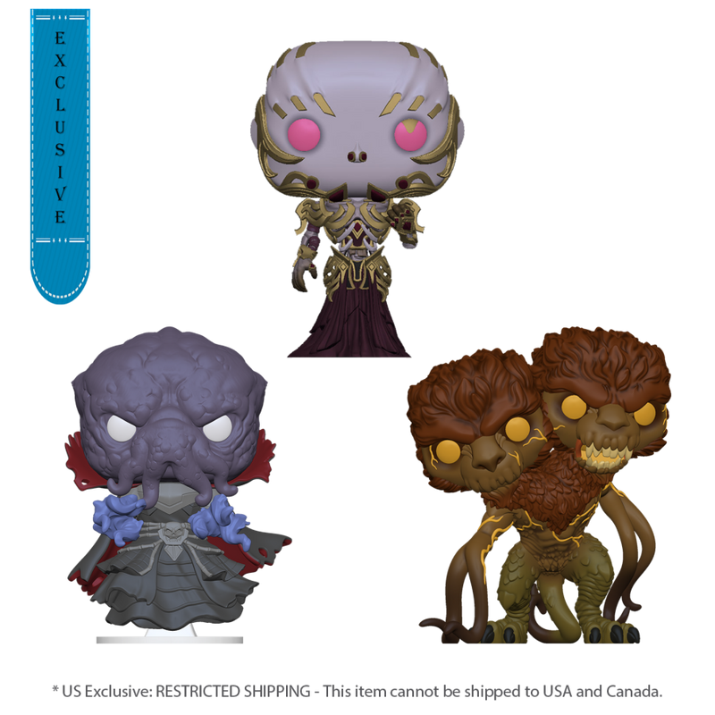 Dungeons & Dragons - Vecna, Mind Flayer & Demogorgon Pop! Vinyl 3-Pack [RS]