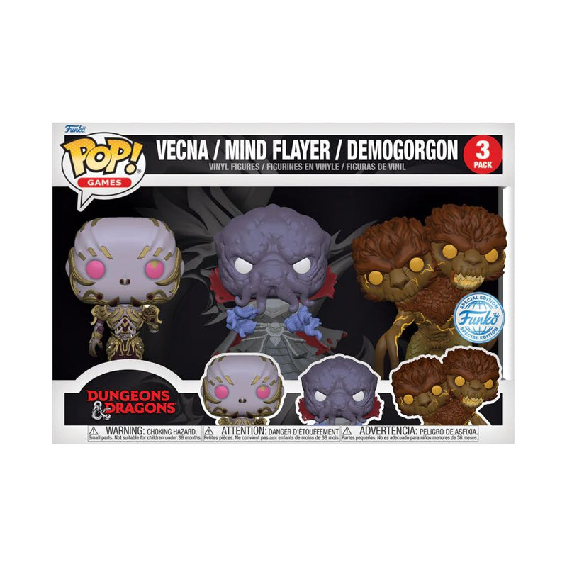Dungeons & Dragons - Vecna, Mind Flayer & Demogorgon Pop! Vinyl 3-Pack [RS]