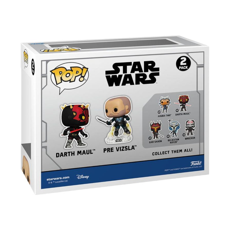 Star Wars: Clone Wars - Darth Maul Vs Pre Vizsla Pop! Vinyl 2-Pack [RS]