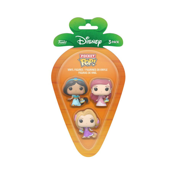 Disney - Rapunzel, Ariel, Jasmine Carrot Pocket Pop! 3-Pack