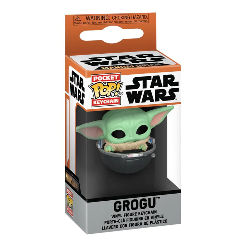 Star Wars: The Mandalorian - Grogu in Hovering Pram Pocket Pop! Keychain