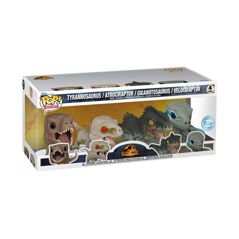 Jurassic World 3 - Dinosaur Pop! Vinyl 4-Pack [RS]