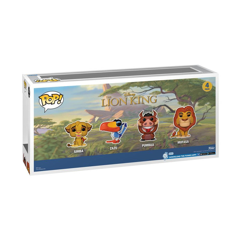 Lion King - Simba, Zazi, Pumbaa, Mufasa Glitter Pop! 4-Pack [RS]