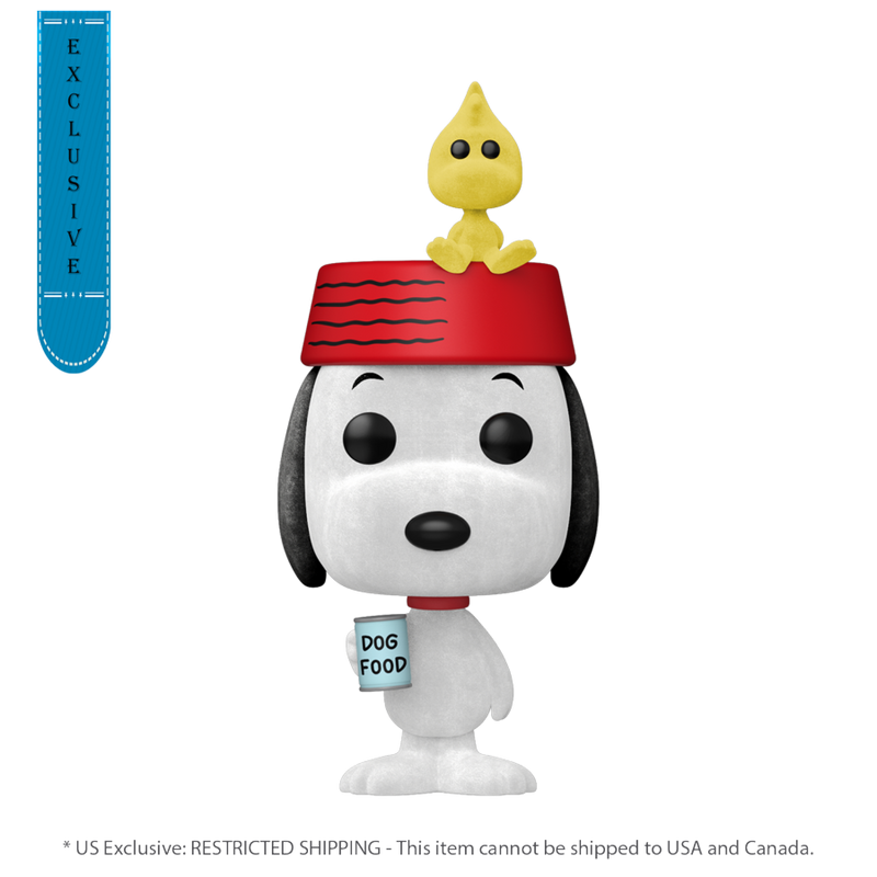 Peanuts - Snoopy with Woodstock Flocked Pop! Vinyl Vinyl [RS]