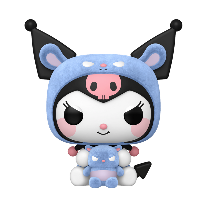 Hello Kitty - Kuromi as Baku Flocked Pop! Vinyl